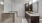 a bathroom with a glass shower